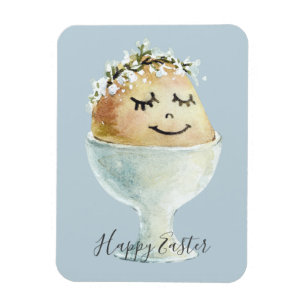 Aquarellfärbung Lächeln Ei in Cup Oster Magnet