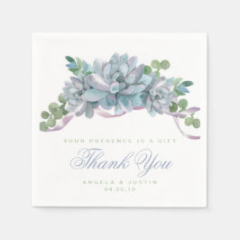 Aquarellfärbung mit Lila Band Serviette