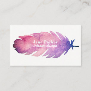 Aquarellfeder Visitenkarte
