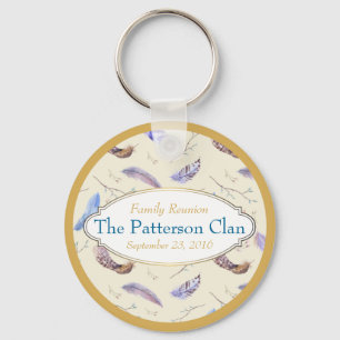 AquarellFedern mit Extravaganter Frame Wiedersehen Schlüsselanhänger