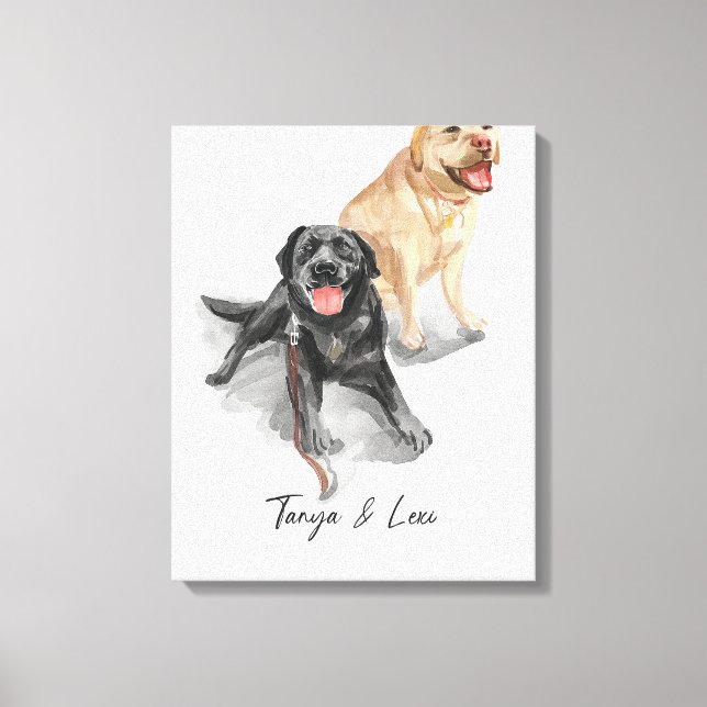 Aquarellfirmen - Tanya & Lexi Leinwanddruck (Vorderseite)