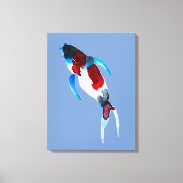 Aquarellfisch Leinwanddruck (Vorderseite)
