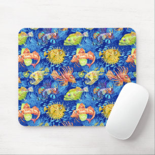 Aquarellfisch Mousepad