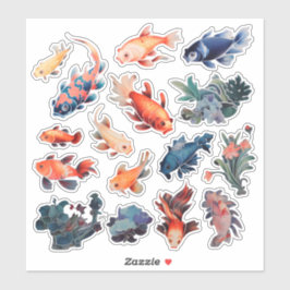 Aquarellfisch Scrapbook Stationierung Aufkleber