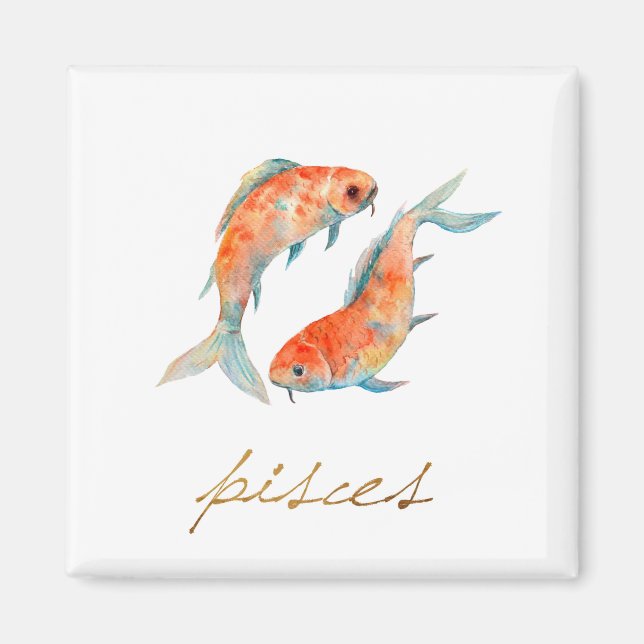 Aquarellfische Magnet (Vorne)