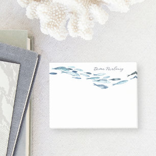 Aquarellfische Personalisiert Post-it Klebezettel