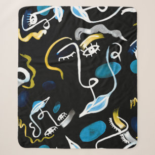 Aquarellflächen und geometrische Formen abstrakt k Sherpadecke