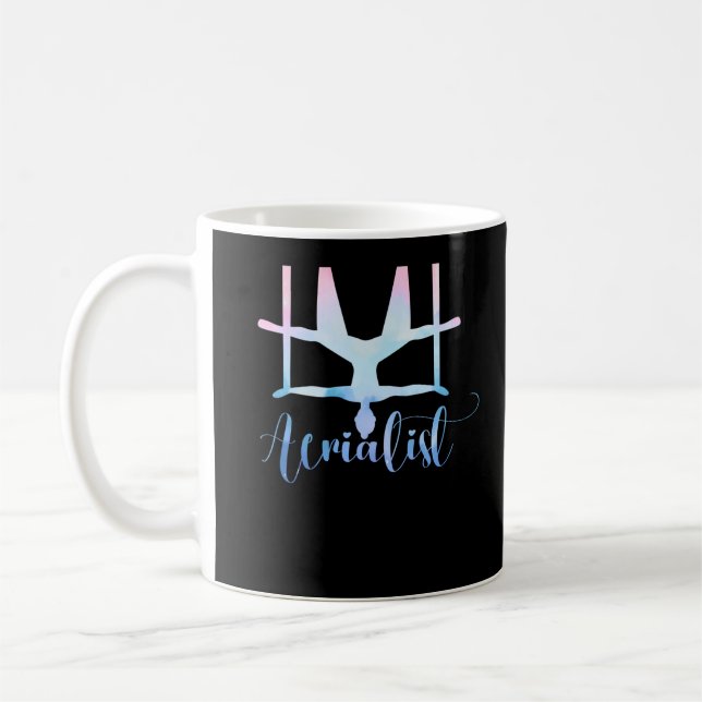 Aquarellflieger Yoga Silks Frauen Aerialist Kaffeetasse (Links)