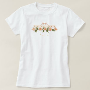 Aquarellflora rosa Coquette motivierend T-Shirt