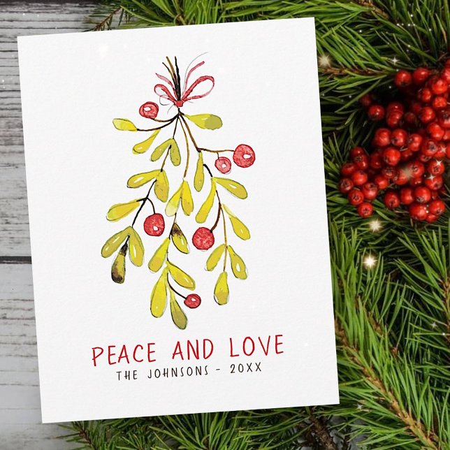 Aquarellfolie Botanical Holly Berry Weihnachten (Von Creator hochgeladen)