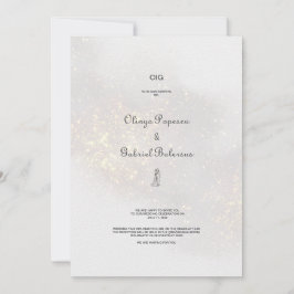 Aquarellformen Rose Glitzer Hochzeit Einladung