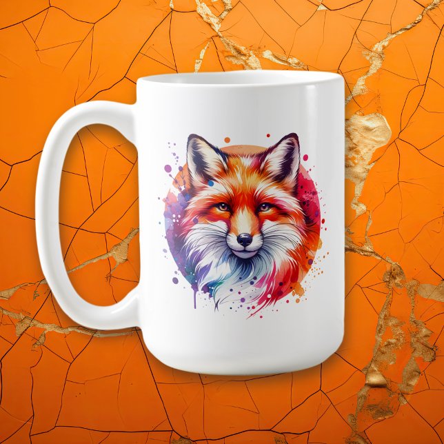 Aquarellfox-Illustration Personalisiert Kaffeetasse (Von Creator hochgeladen)