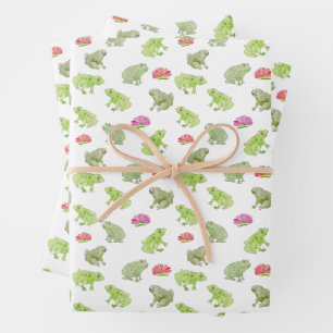 Aquarellfrösche Niedliche whimsical Nature Art Geschenkpapier Set