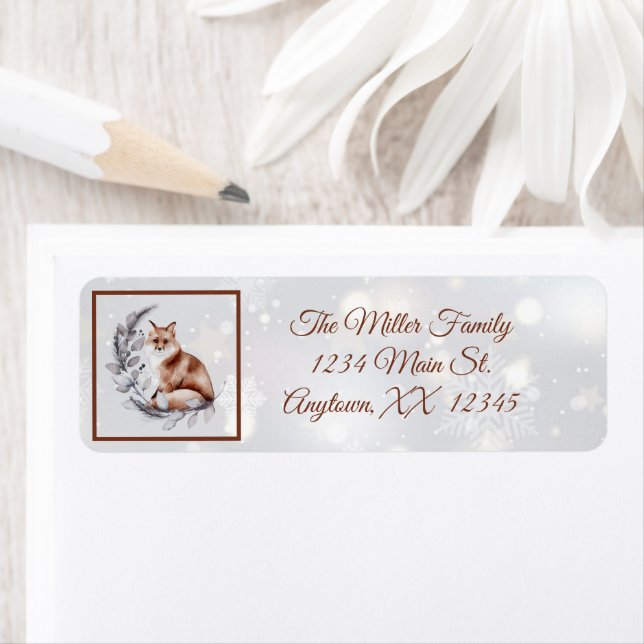 Aquarellfuchs und Schneeurlaub (Insitu)