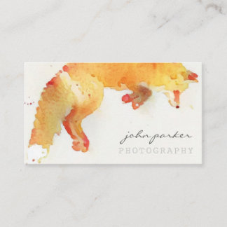Aquarellfuchs Visitenkarte