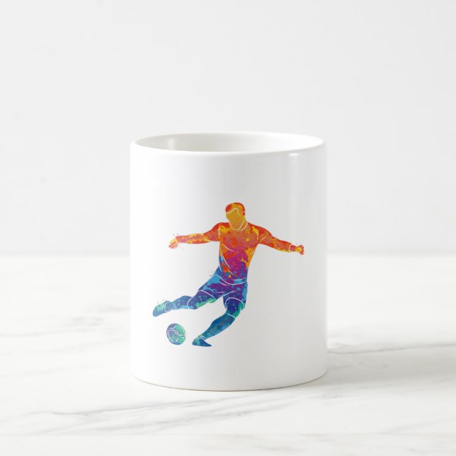 Aquarellfußball Kaffeetasse (Mittel)