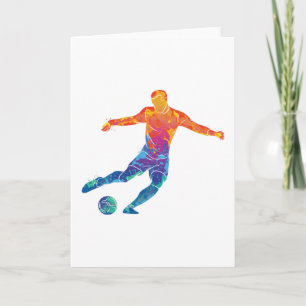 Aquarellfußball Karte