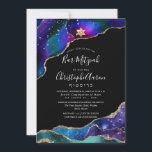 Aquarellgalaxie Agate Bar Mitzvah / Bat Mitzvah Einladung<br><div class="desc">PixDezines Galaxy Agate Bar Mitzvah oder Bat Mitzvah akzentuiert mit Imitaten goldenen Venen. DIY stylish Kalligraphie Bar Mitzvah. . Siehe Filter,  um den Ton zu ändern. Unser dynamisches Design erlaubt es Ihnen,  alle Elemente zu bearbeiten. Copyright © 2021 PixDezines™. Alle Rechte vorbehalten.</div>