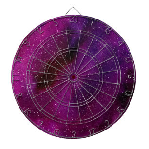 Aquarellgalaxien lila rosa dartscheibe