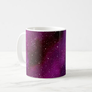 Aquarellgalaxien lila rosa kaffeetasse