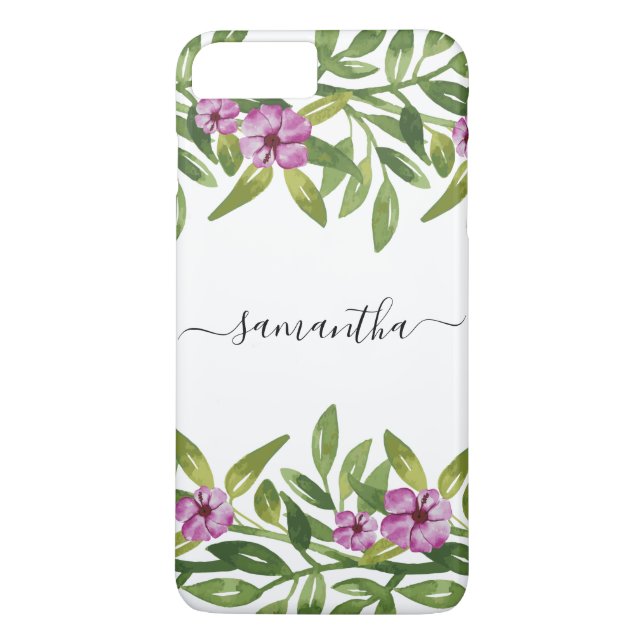 Aquarellgarland handgeschriebene Kalligrafie Case-Mate iPhone Hülle (Rückseite)