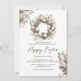 Aquarellgarland | Osterpikant und Eierjagd Einladung