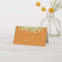 Aquarellgarten auf Ochre Wedding Platzkarte