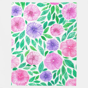 Aquarellgarten Fleecedecke