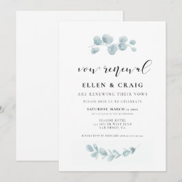 Aquarellgarten Hochzeitstag Erneuerung Einladung