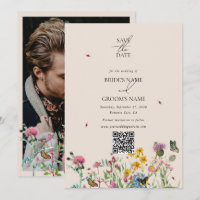 Aquarellgarten Wildblume Couple Foto Hochzeit