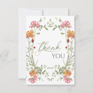 Aquarellgartenblüte Dankeskarte