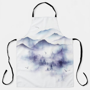 Aquarellgebirge, Winterlandschaft Schürze
