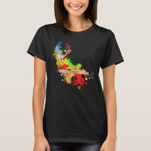 Aquarellgelb-grüner Backenpapagei T-Shirt