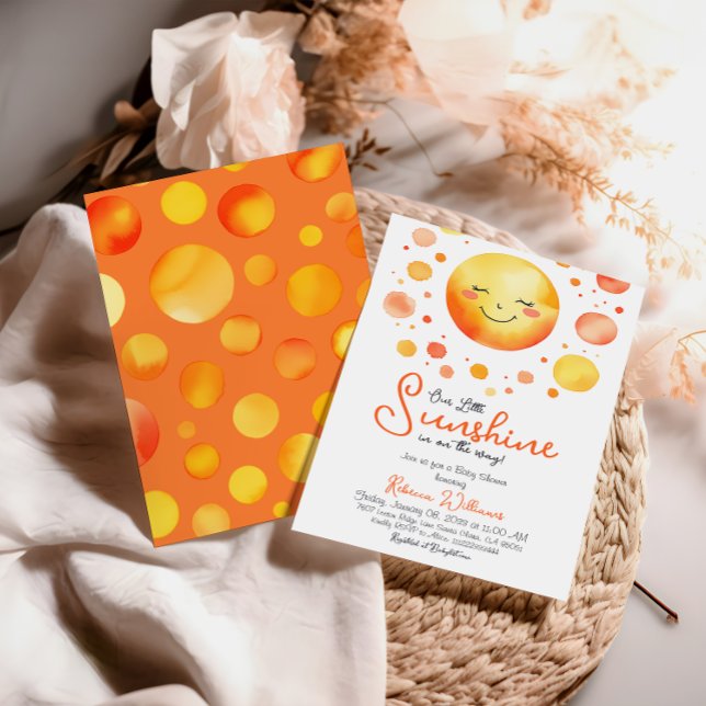 Aquarellgelb Kleine Sonnenschirmdusche Einladung (Von Creator hochgeladen)