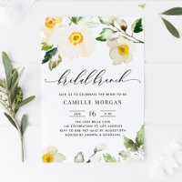 Aquarellgelber Anemon Blumenbridal Brunch