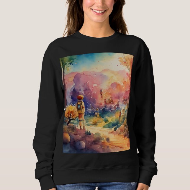 Aquarellgestaltung Sweatshirt (Vorderseite)