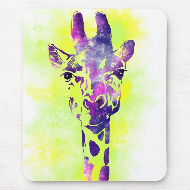 AquarellGiraffe 2 Mousepad (Vorne)