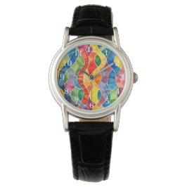 Aquarellglas Armbanduhr