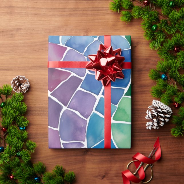 Aquarellglas Geschenkpapier (Feiertagsgeschenk)