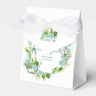 Aquarellglas Terrarium Succulents Wedding Geschenkschachtel