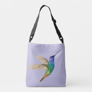 AquarellGoldschwanz-Saphirkolibri Tragetaschen Mit Langen Trägern