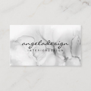 Aquarellgrau Schwarz-weiß Visitenkarte