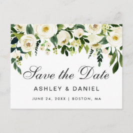Aquarellgrün Save the Date blau Ankündigungspostkarte