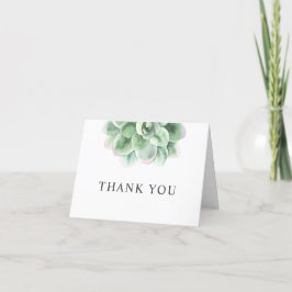 Aquarellgrün sukkulent. Blumenkaktus Geburtstag Dankeskarte