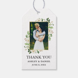 Aquarellgrün Weiße Gastgeschenk Hochzeit Geschenkanhänger