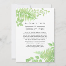 Aquarellgrüne Hochzeitsszenierung reduzierte Gäste