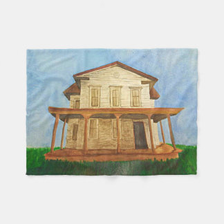 Aquarellhaus Fleecedecke