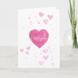 Aquarellherz I Liebe Ihr Grußkarte Feiertagskarte