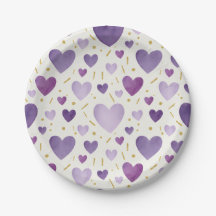 Aquarellherzen & Goldspritzer Whimsy