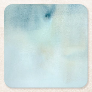 Aquarellhintergrund in pastellblau und gelb rechteckiger pappuntersetzer